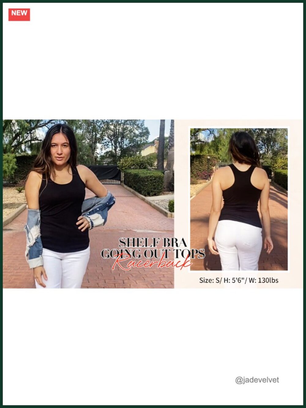 Non-Padded Shelf Bra Tank Top Cotton Blend Racerback Camisole - Picture 6 of 6
